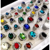 2XLuxury Antique Zircon Stone Rings